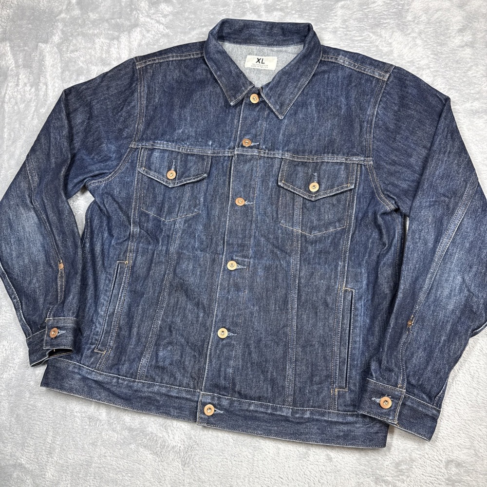Tellason Stock Denim Jacket Men XL Blue USA Cone Mills 14 Ounce - Picture 7 of 11